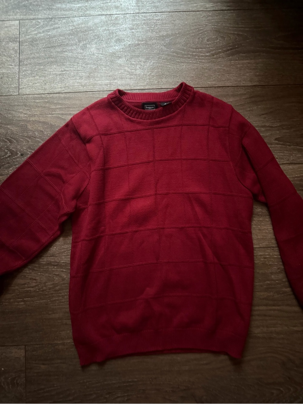 Haggar Red Crewneck Sweater for Men